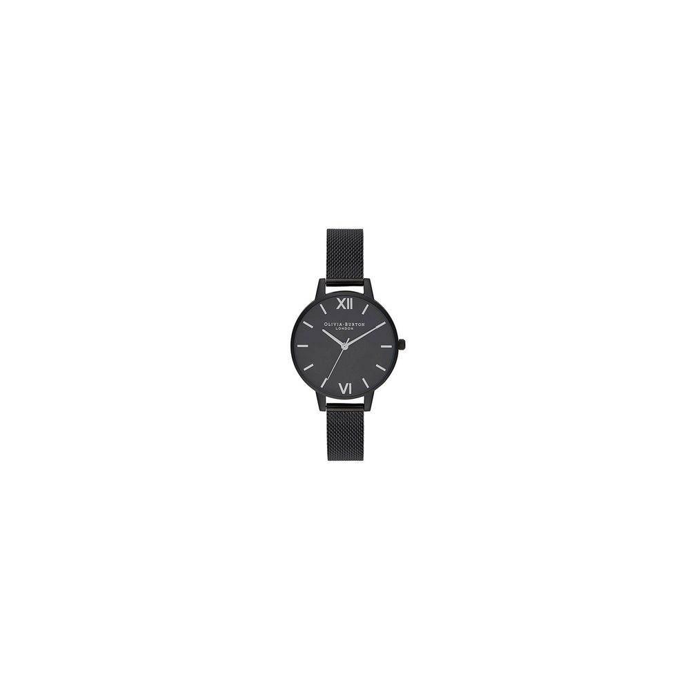 Olivia Burton Black Steel Watch - Hilstor