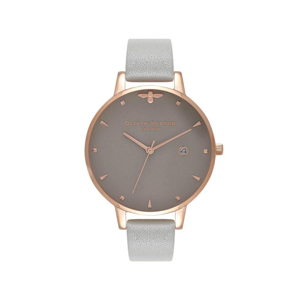 Olivia Burton Gray Synthetic Leather Watch - Hilstor