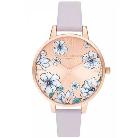 Olivia Burton Purple Leather Watch - Hilstor