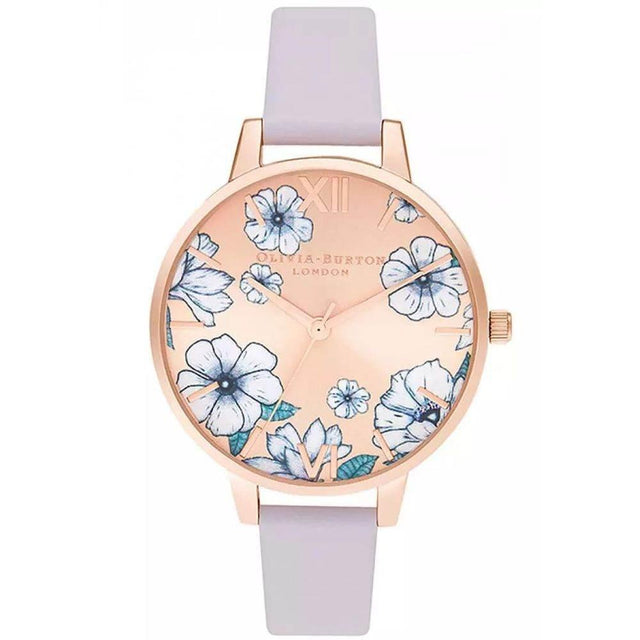 Olivia Burton Purple Leather Watch - Hilstor