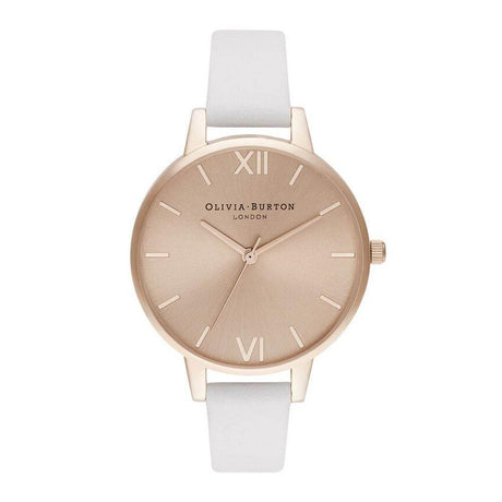 Olivia Burton White Synthetic Leather Watch - Hilstor
