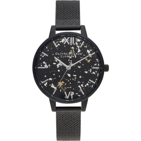 Olivia Burton Black Steel Watch - Hilstor