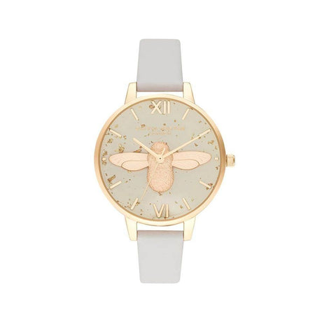 Olivia Burton Gray Synthetic Leather Watch - Hilstor