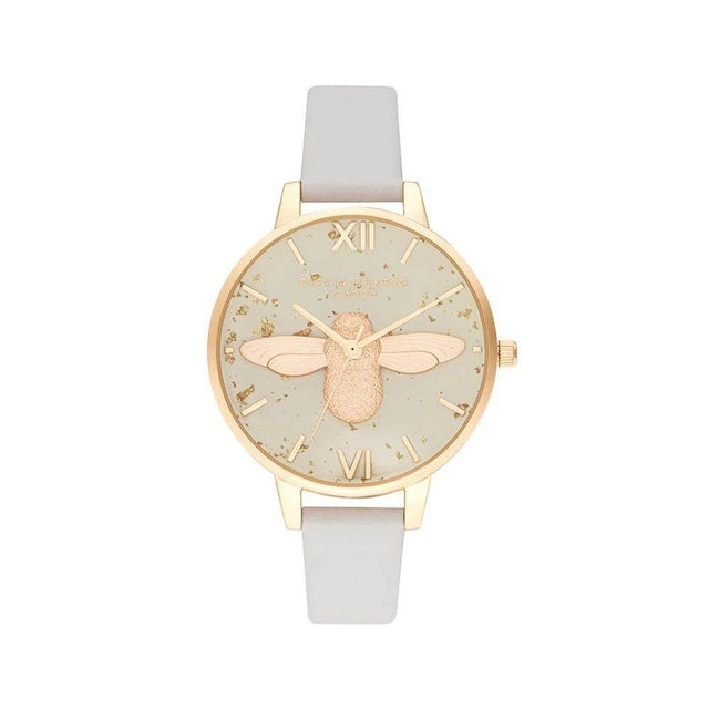 Olivia Burton Gray Synthetic Leather Watch - Hilstor