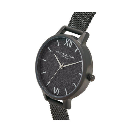 Olivia Burton Black Steel Watch - Hilstor