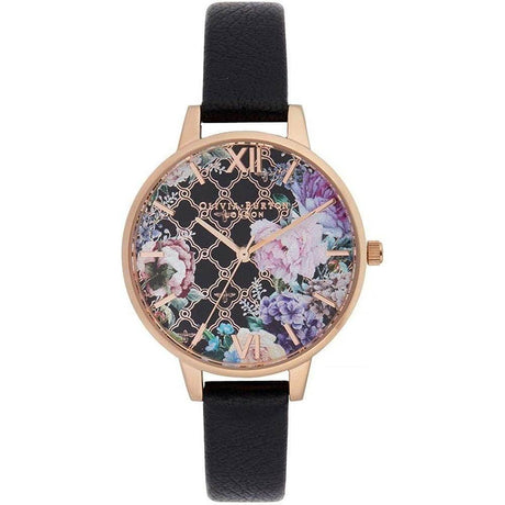 Olivia Burton Black Synthetic Leather Watch - Hilstor