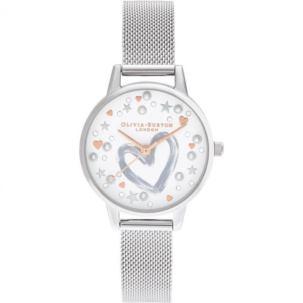 Olivia Burton Silver Steel Watch - Hilstor