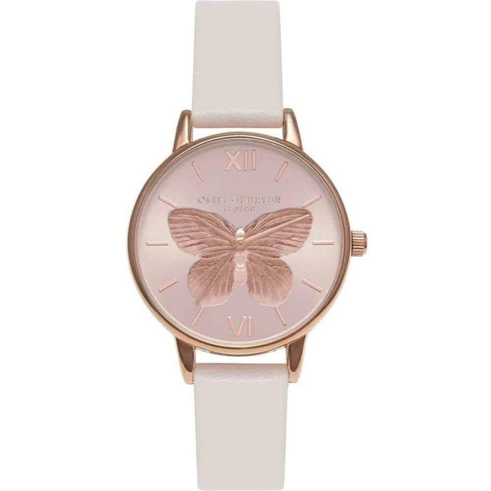 Olivia Burton White Synthetic Leather Watch - Hilstor