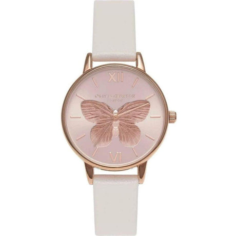 Olivia Burton White Synthetic Leather Watch - Hilstor