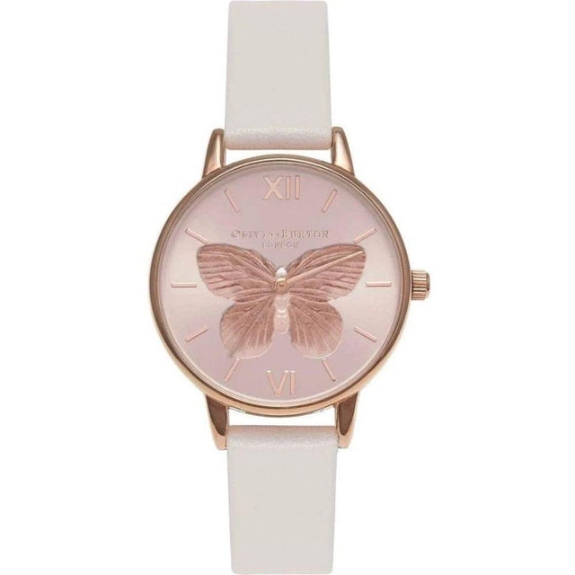 Olivia Burton White Synthetic Leather Watch - Hilstor