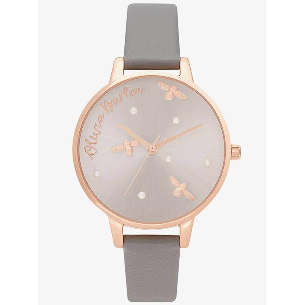 Olivia Burton Gray Leather Leather Watch - Hilstor