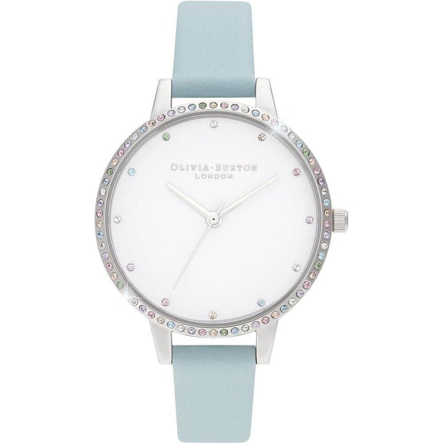 Olivia Burton Blue Leather Leather Watch - Hilstor