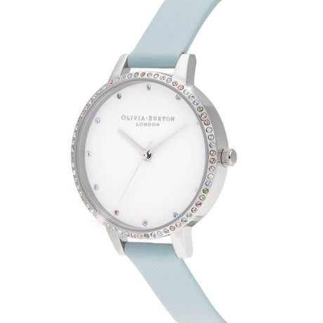 Olivia Burton Blue Leather Leather Watch - Hilstor