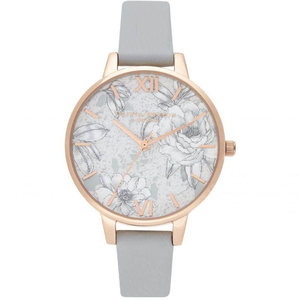 Olivia Burton Gray Leather Leather Watch - Hilstor