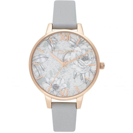 Olivia Burton Gray Leather Leather Watch - Hilstor
