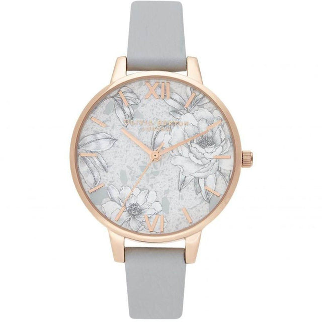 Olivia Burton Gray Leather Leather Watch - Hilstor