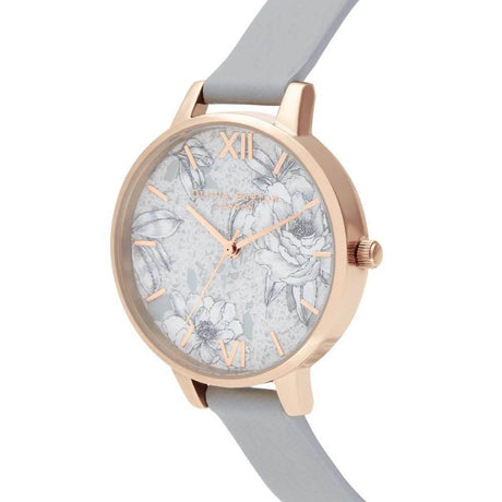 Olivia Burton Gray Leather Leather Watch - Hilstor