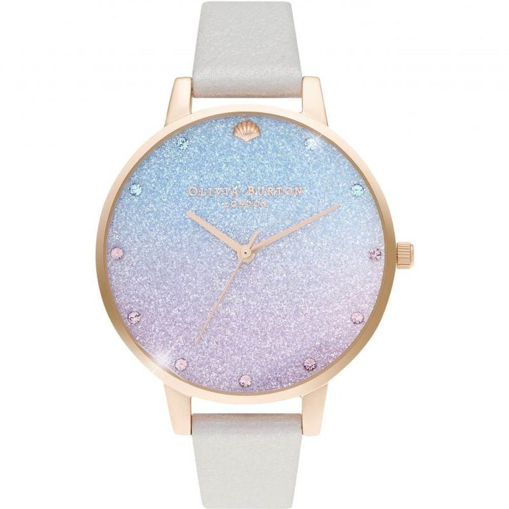 Olivia Burton Gray Leather Watch - Hilstor