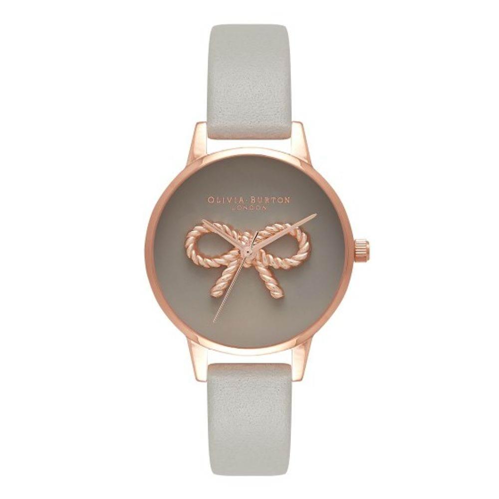 Olivia Burton Gray Leather Leather Watch - Hilstor