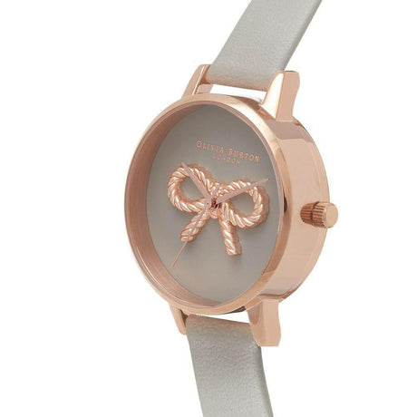 Olivia Burton Gray Leather Leather Watch - Hilstor