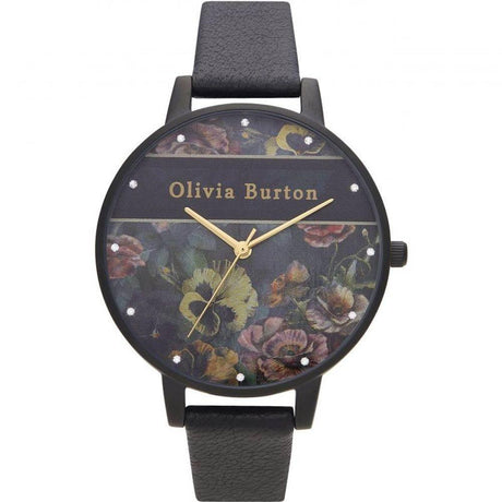 Olivia Burton Black Leather Watch - Hilstor