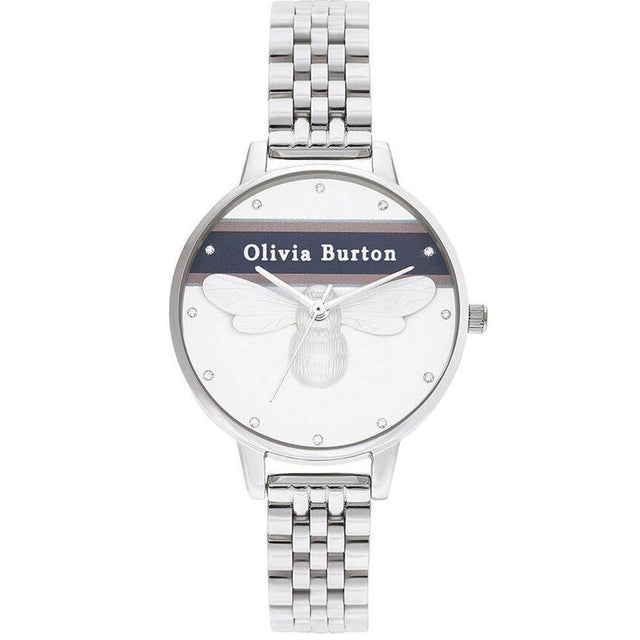 Olivia Burton Silver Steel Watch - Hilstor