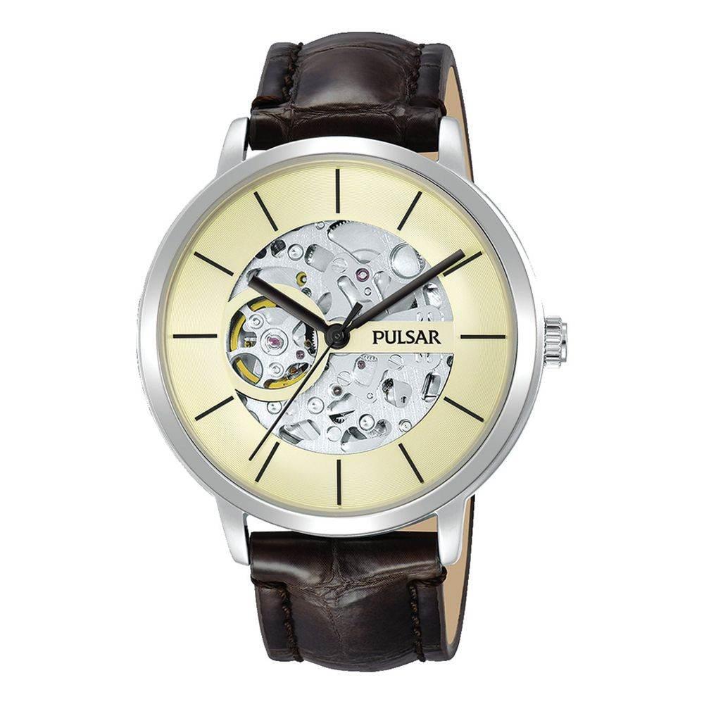 Pulsar Brown Leather Watch - Hilstor