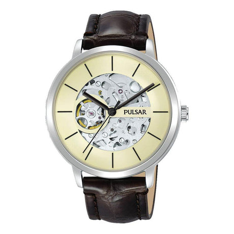 Pulsar Brown Leather Watch - Hilstor