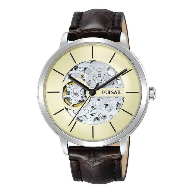 Pulsar Brown Leather Watch - Hilstor
