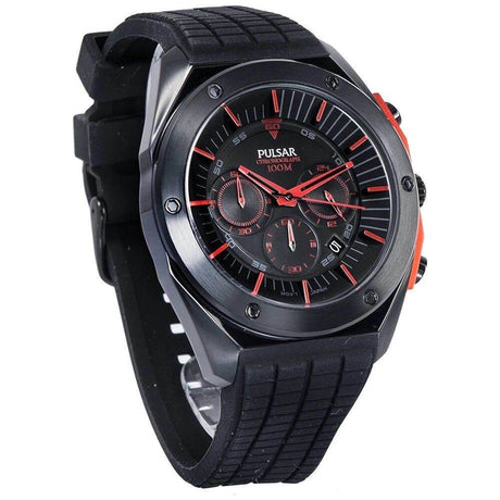 Pulsar Black Rubber Watch - Hilstor