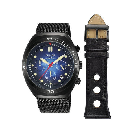 Pulsar Black Steel Watch - Hilstor