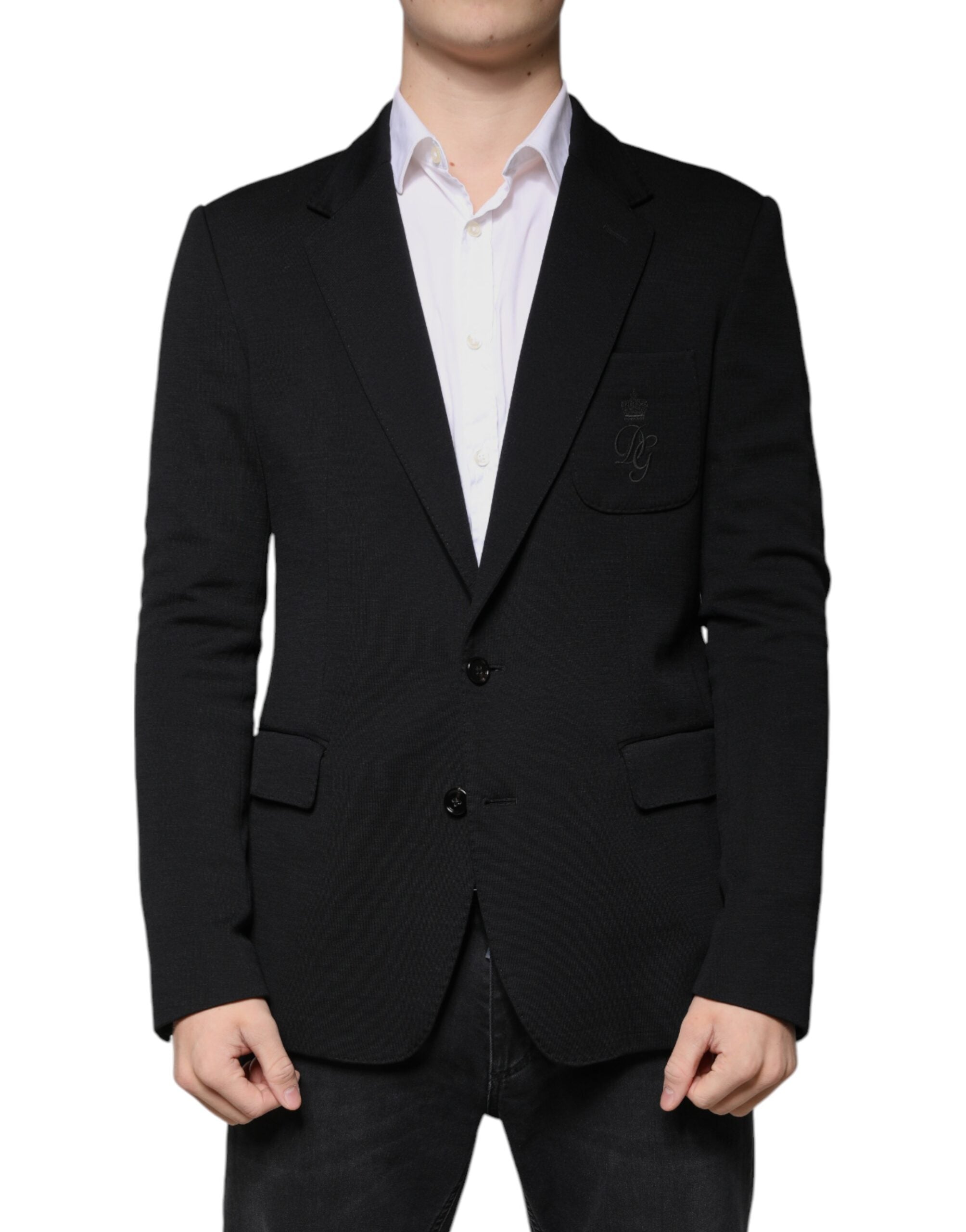 Dolce &amp; Gabbana Black Wool Single Breasted Formel Blazer