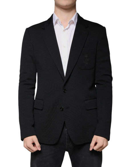 Dolce & Gabbana Black Wool Single Breasted Formal Blazer - Hilstor