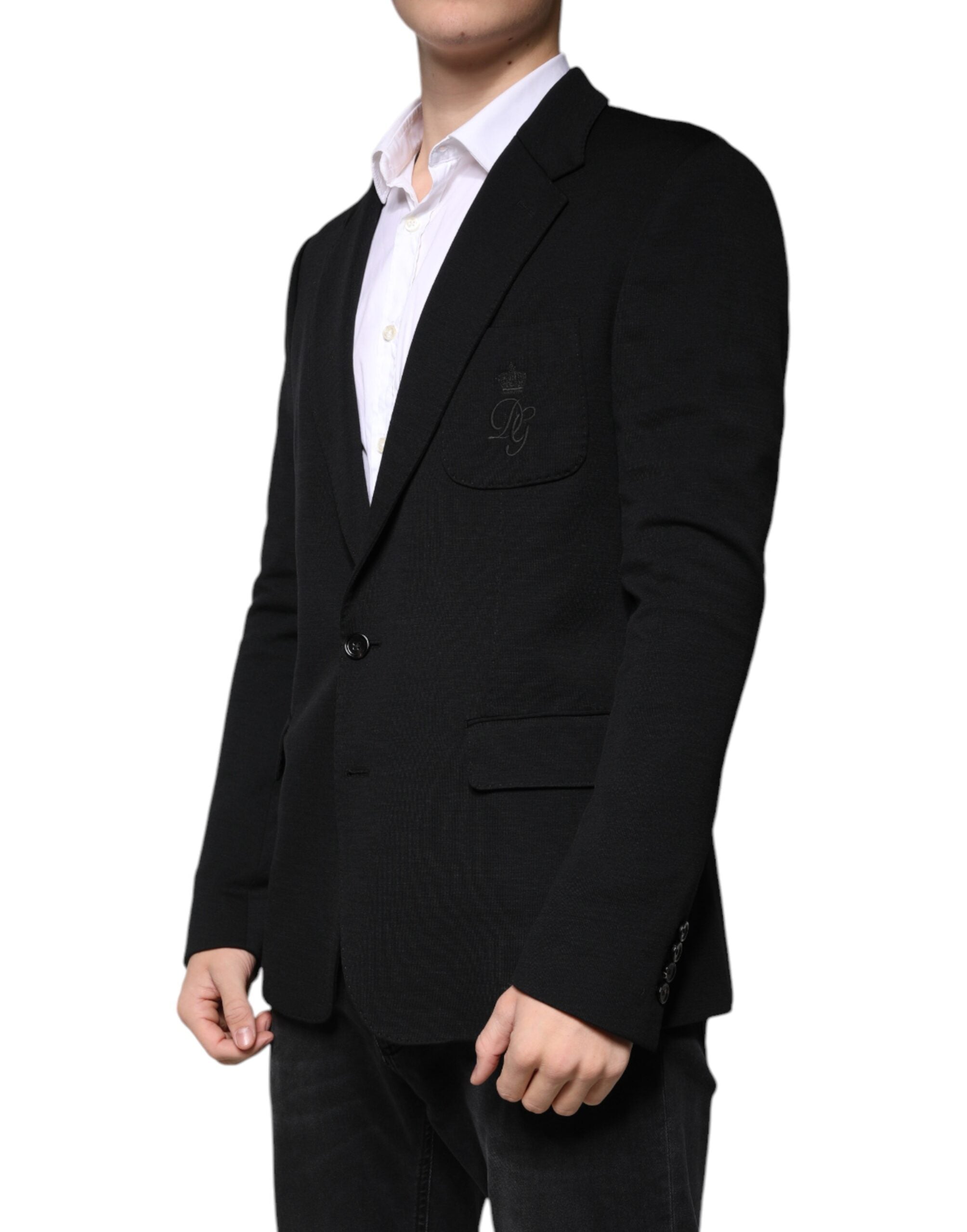 Dolce &amp; Gabbana Black Wool Single Breasted Formel Blazer