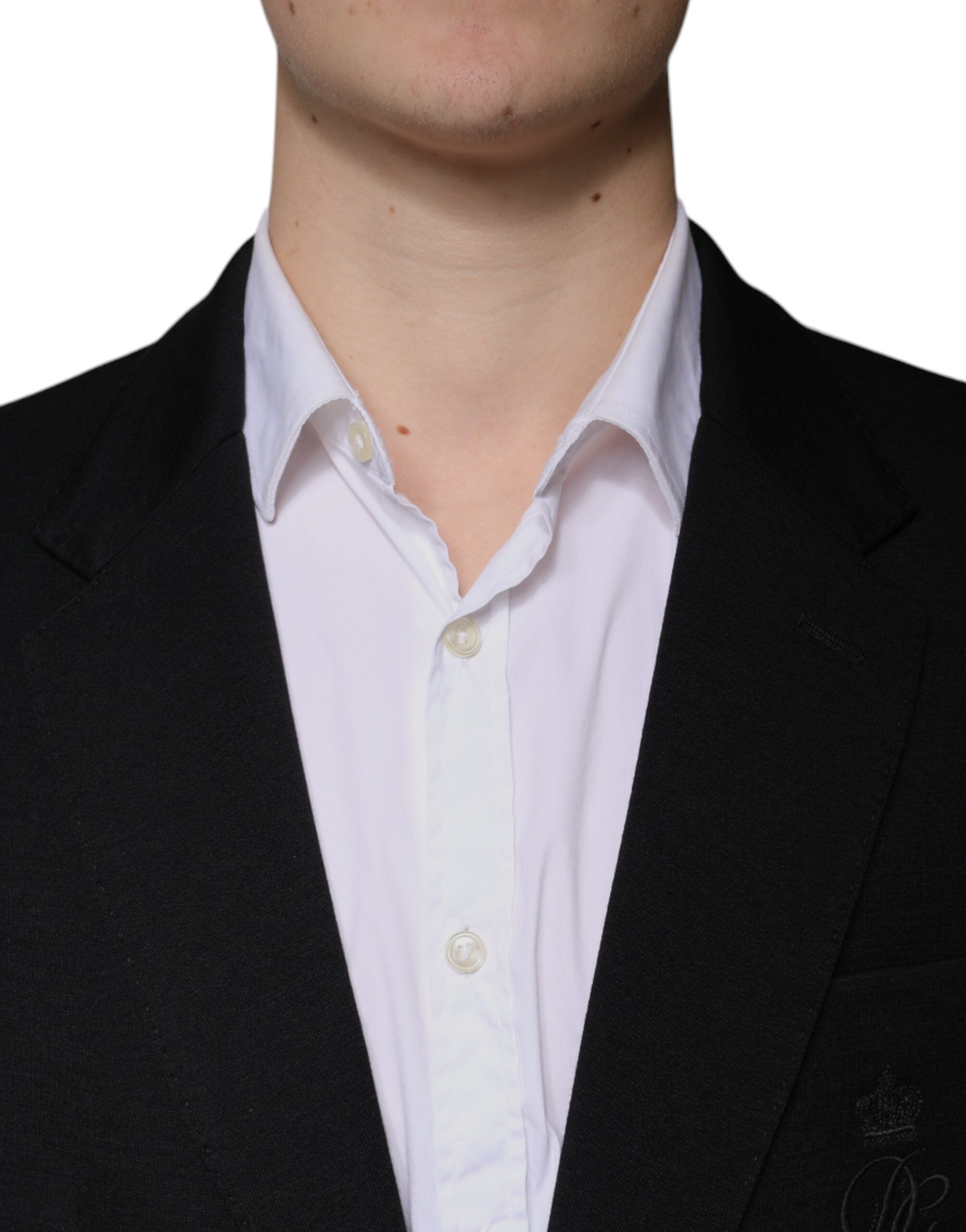 Dolce &amp; Gabbana Black Wool Single Breasted Formel Blazer