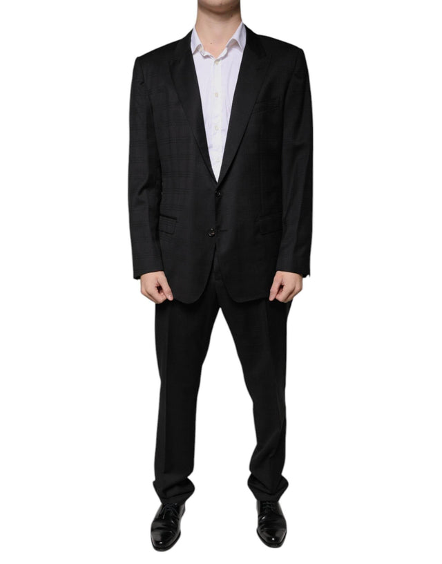 Dolce & Gabbana Black Wool Single Breasted Formal Suit - Hilstor