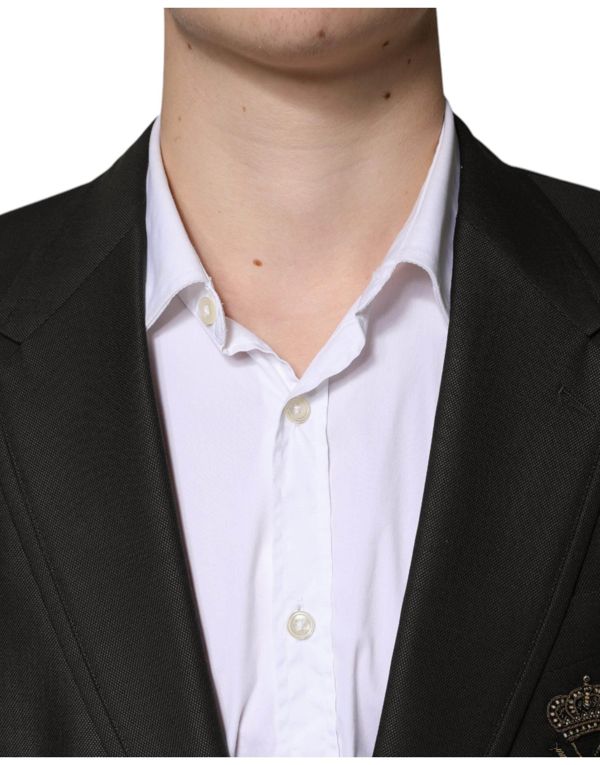 Dolce & Gabbana Blazer Brown Green Bee Wool Jacket Coat - Hilstor