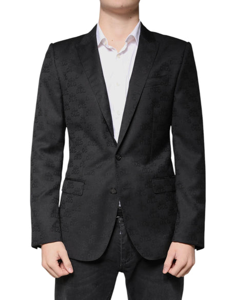 Dolce & Gabbana Black Wool Single Breasted Formal Blazer - Hilstor
