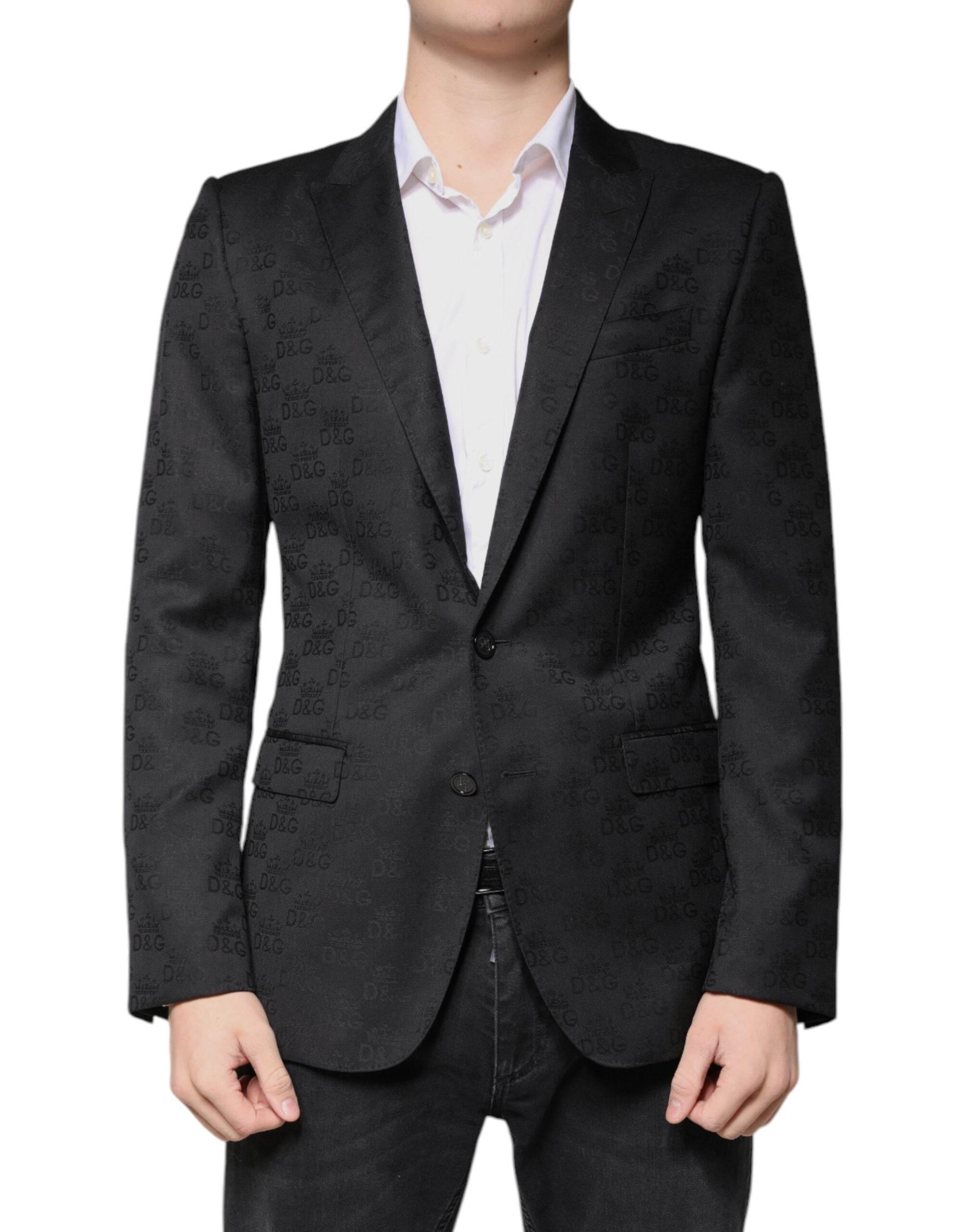 Dolce & Gabbana Black Wool Single Breasted Formal Blazer - Hilstor