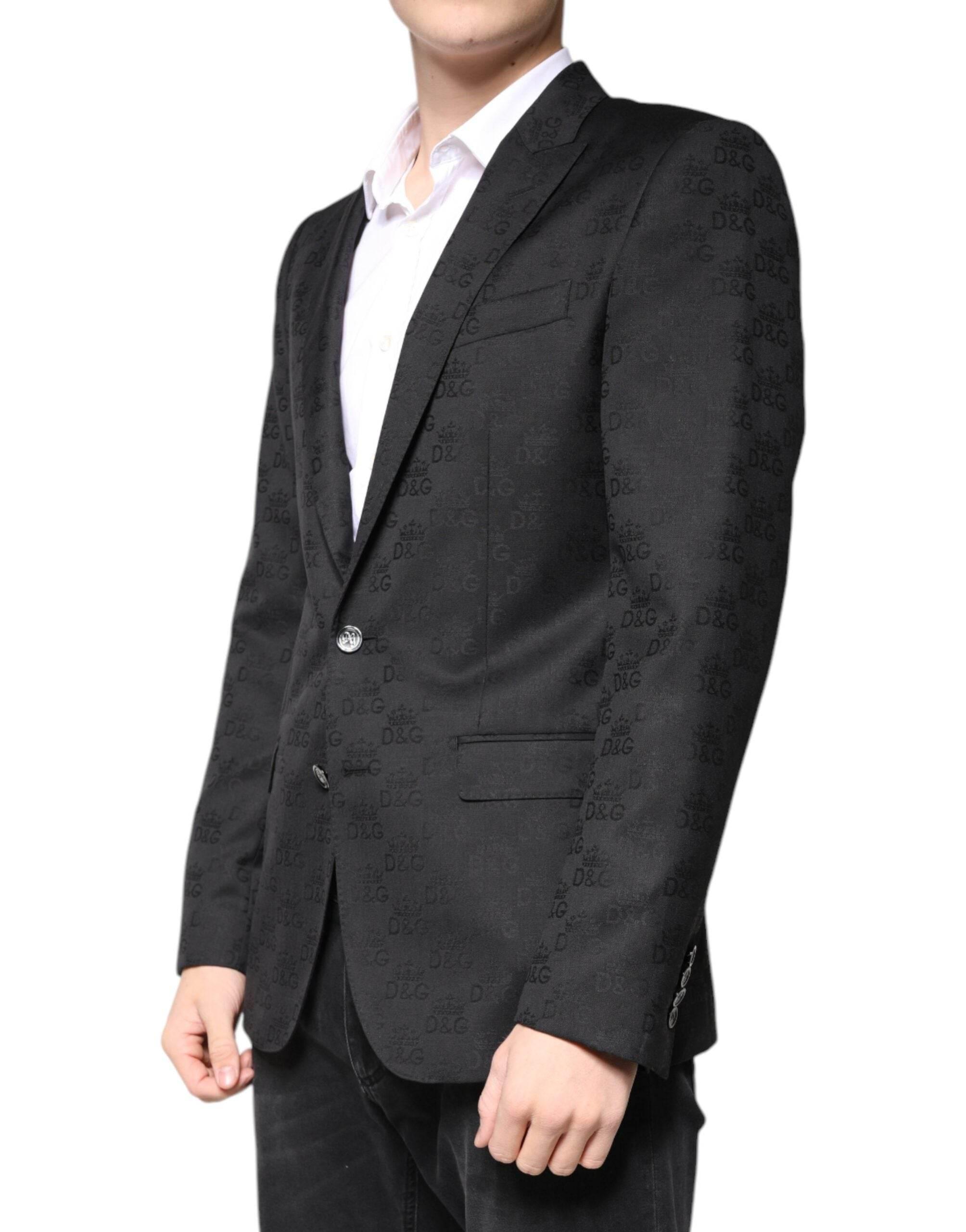 Dolce & Gabbana Black Wool Single Breasted Formal Blazer - Hilstor
