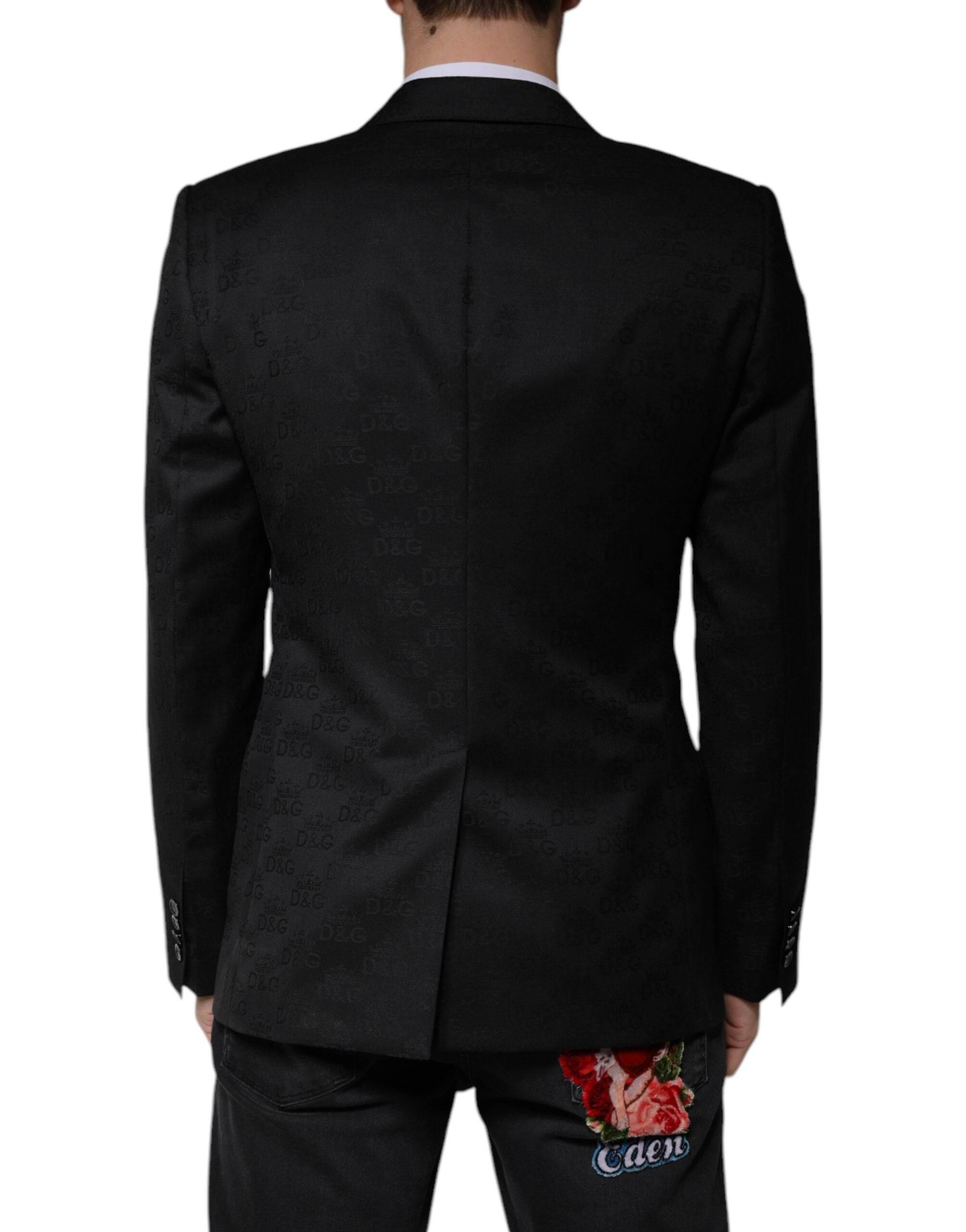 Dolce & Gabbana Black Wool Single Breasted Formal Blazer - Hilstor