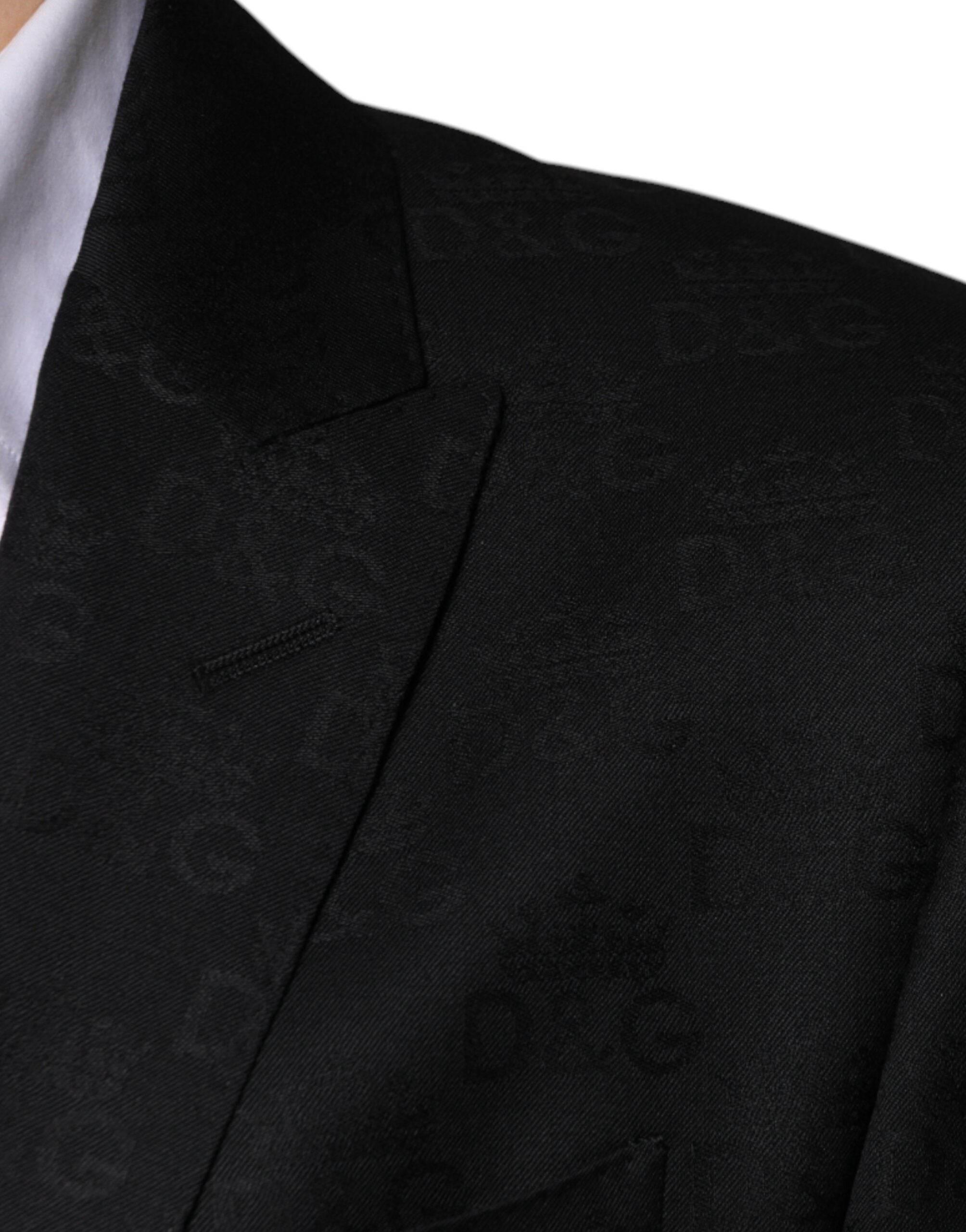 Dolce & Gabbana Black Wool Single Breasted Formal Blazer - Hilstor