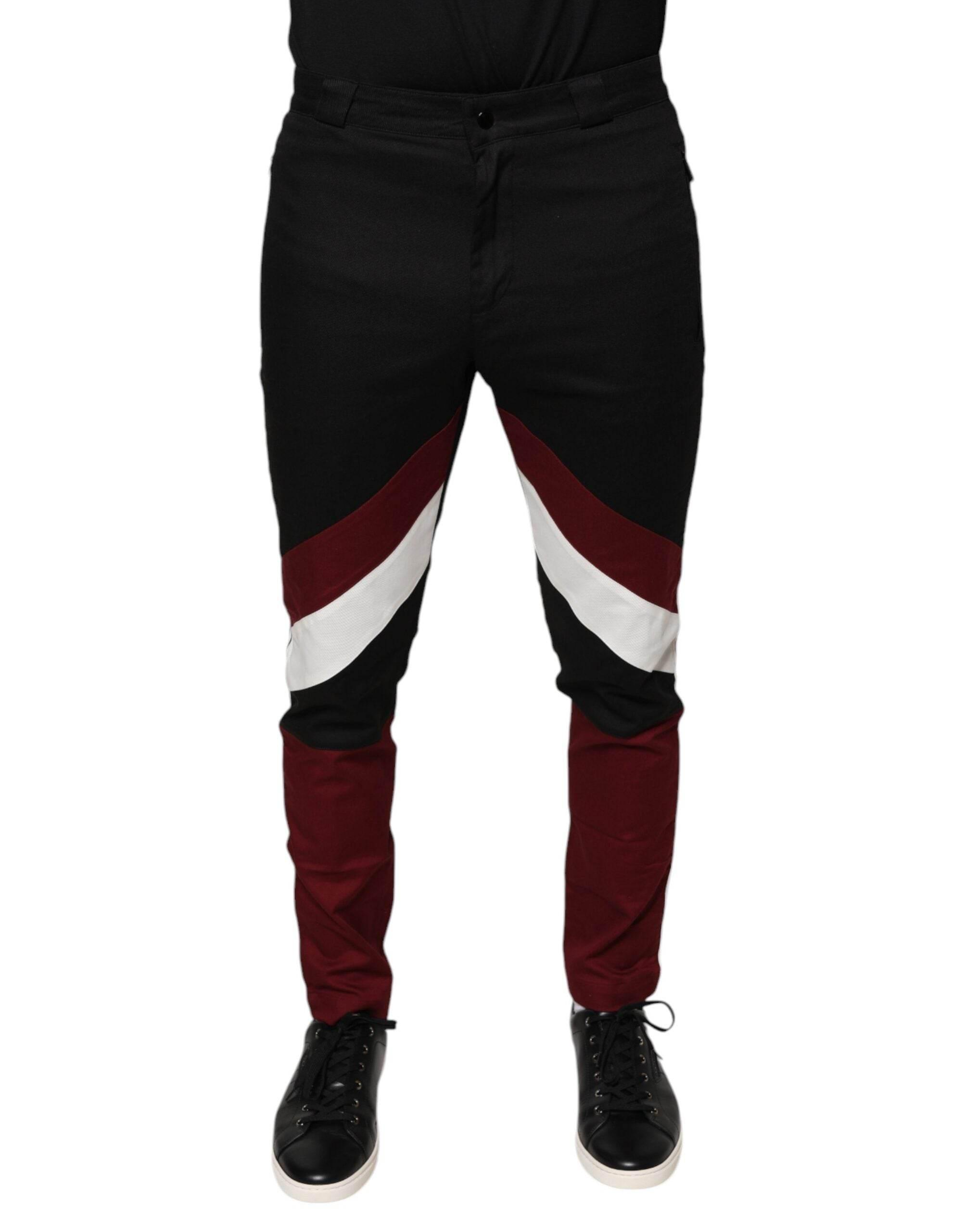 Dolce & Gabbana Multicolor Stripe Skinny Cotton Pants - Hilstor