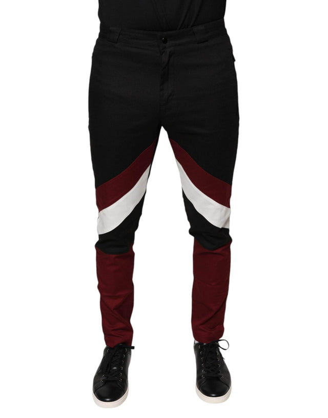 Dolce & Gabbana Multicolor Stripe Skinny Cotton Pants - Hilstor