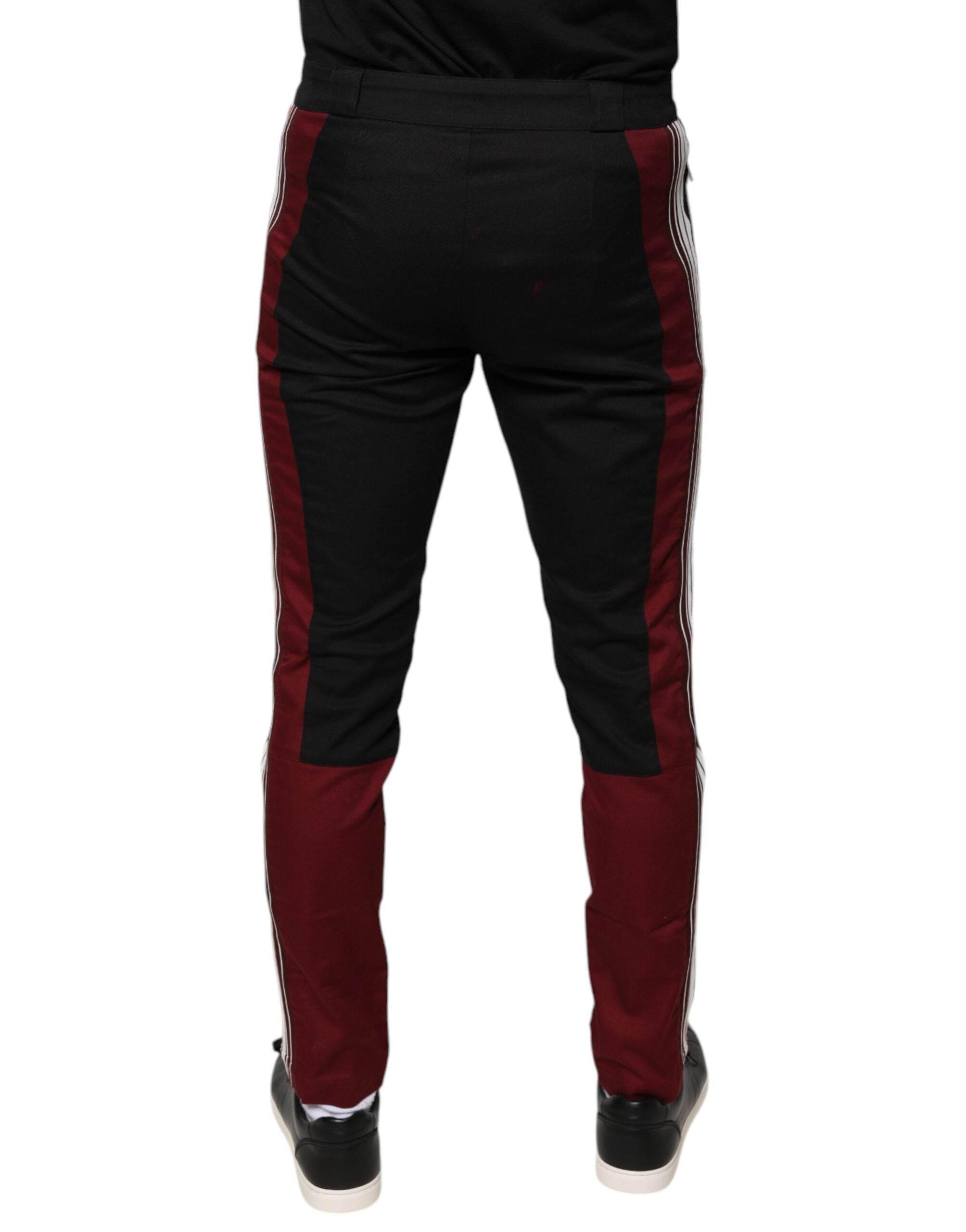 Dolce & Gabbana Multicolor Stripe Skinny Cotton Pants - Hilstor