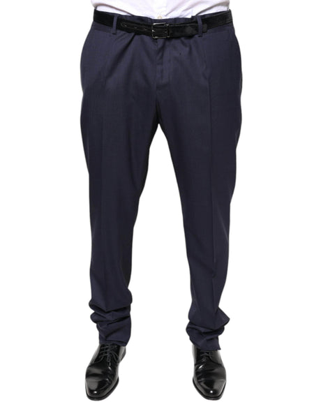 Dolce & Gabbana Blue Wool Skinny Formal Dress Pants - Hilstor