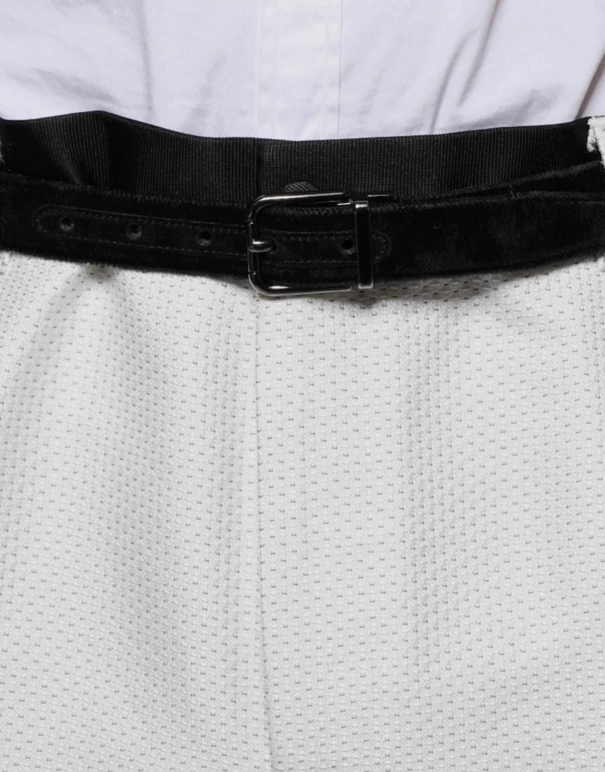 Dolce & Gabbana White Polyester Formal Dress Pants - Hilstor