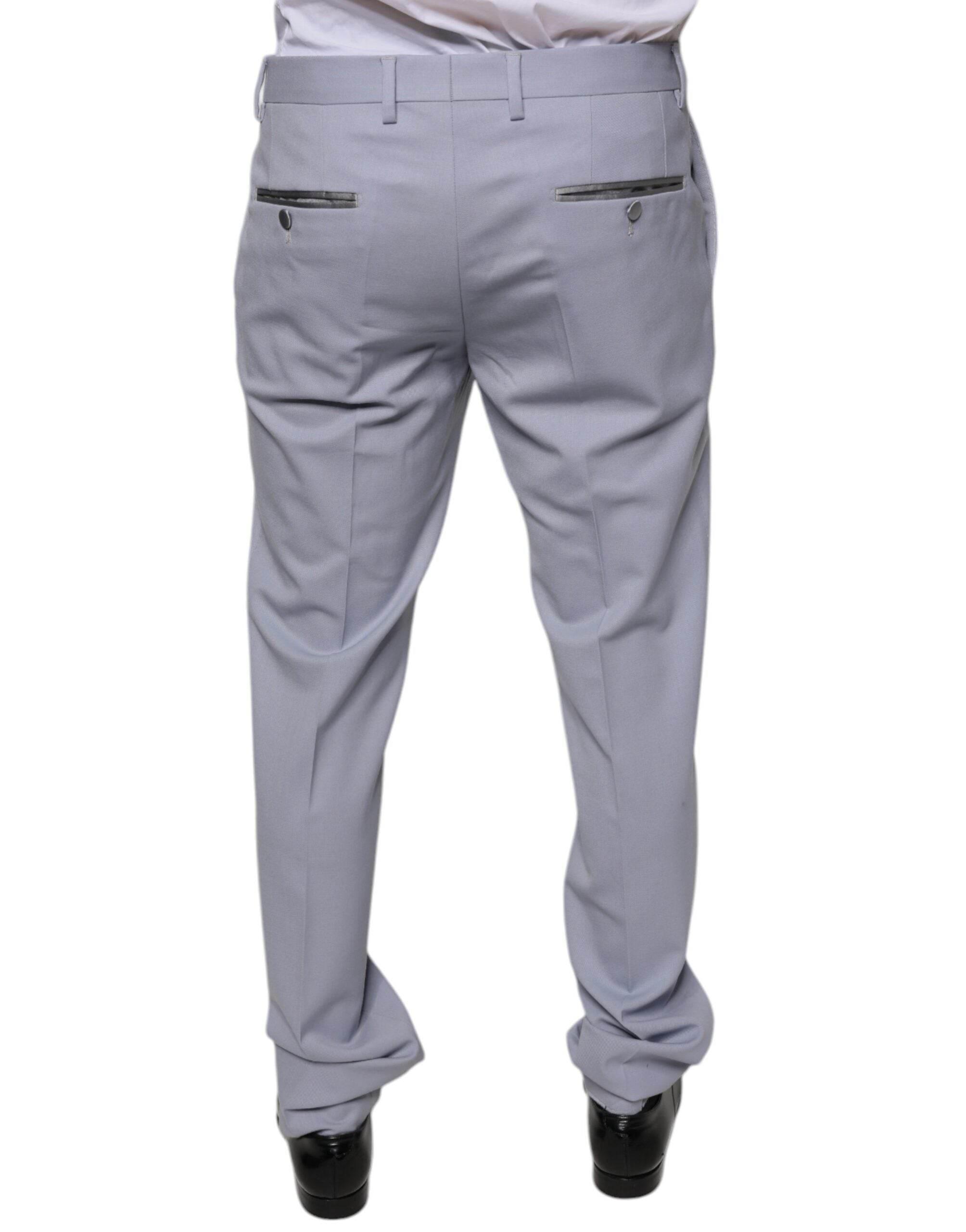 Dolce & Gabbana Light Gray Wool Formal Dress Pants - Hilstor