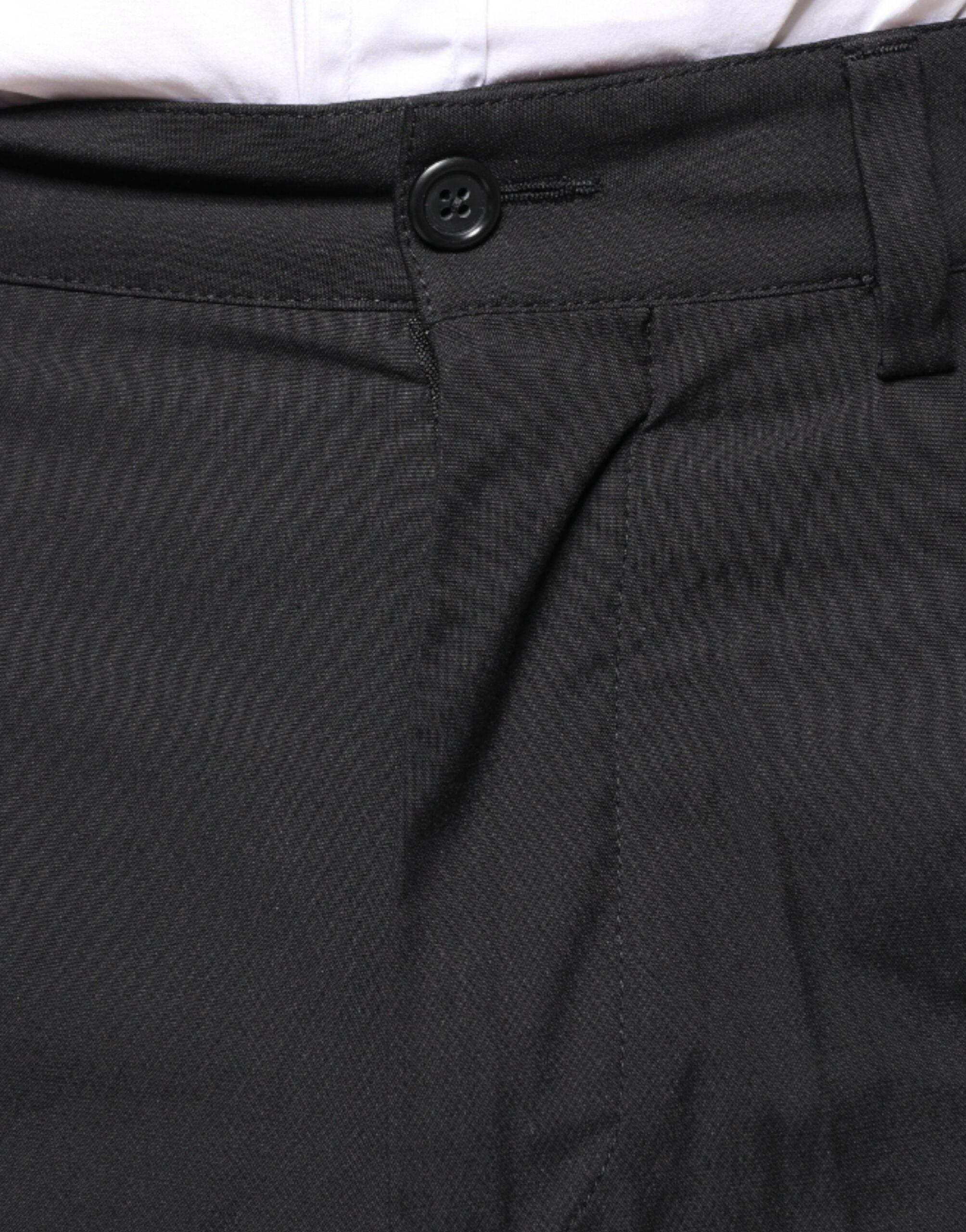 Dolce & Gabbana Black Crown Cotton Dress Pants - Hilstor