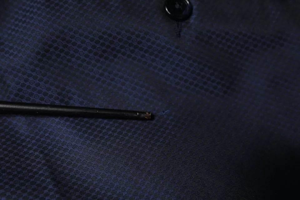 Dolce & Gabbana Blue Polyester Formal Tuxedo Pants - Hilstor